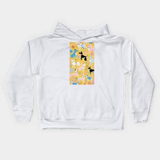 Hilma's Canine Reverie: Abstract Whimsy Kids Hoodie